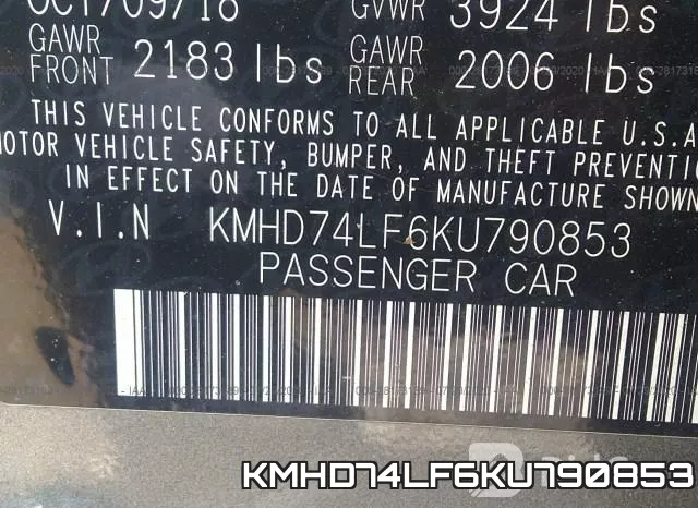 KMHD74LF6KU790853 фото 10