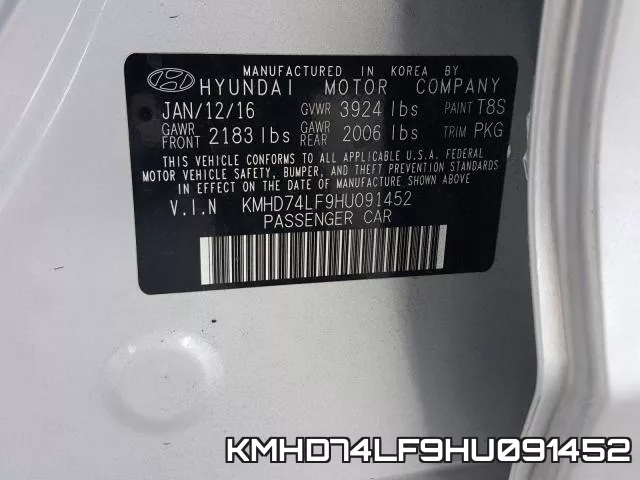 KMHD74LF9HU091452 фото 2