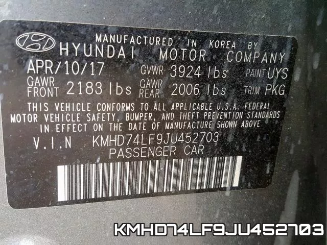 KMHD74LF9JU452703 фото 2