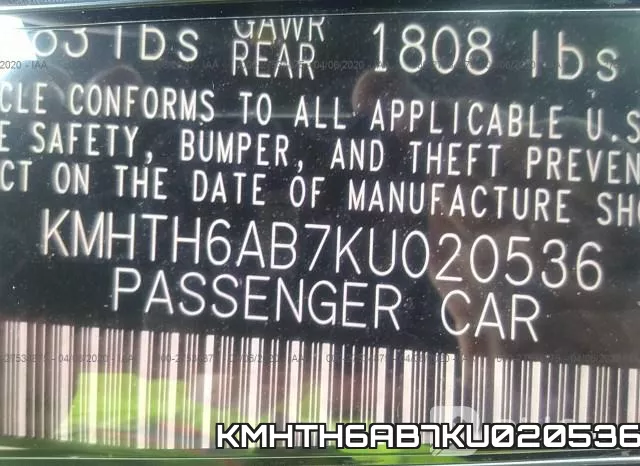 KMHTH6AB7KU020536 фото 10