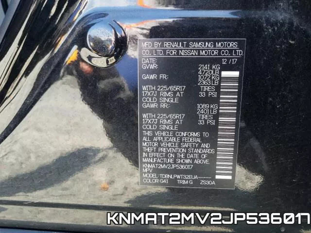 KNMAT2MV2JP536017 фото 2