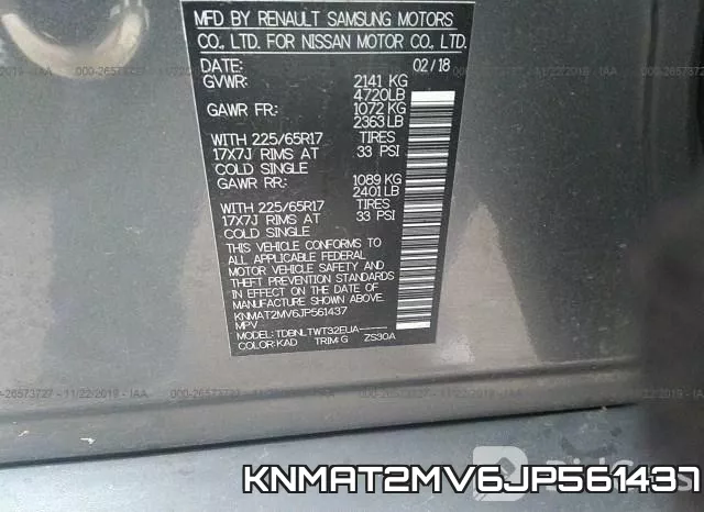 KNMAT2MV6JP561437 фото 10