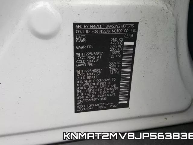 KNMAT2MV8JP563836 фото 2