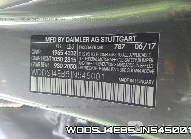WDDSJ4EB5JN545001 фото 10
