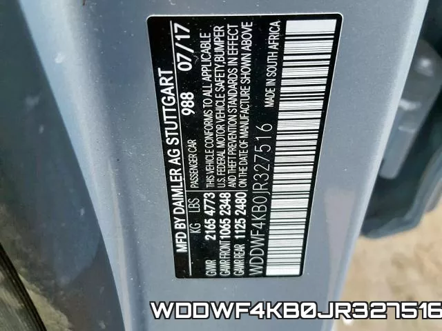 WDDWF4KB0JR327516 фото 2