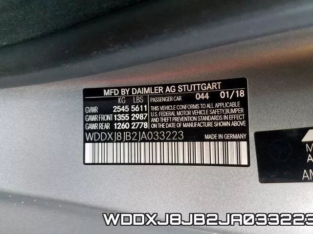 WDDXJ8JB2JA033223 фото 2
