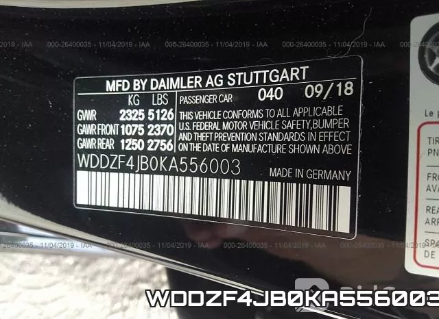 WDDZF4JB0KA556003 фото 10