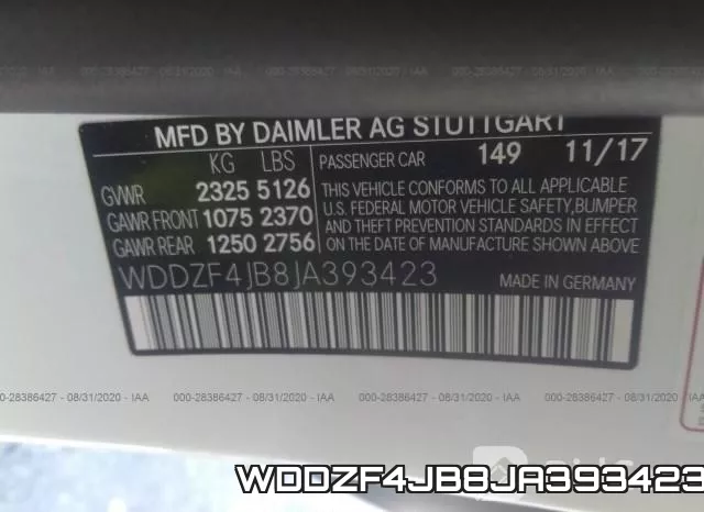 WDDZF4JB8JA393423 фото 10