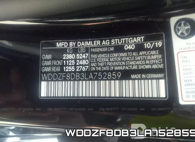 WDDZF8DB3LA752859 фото 10