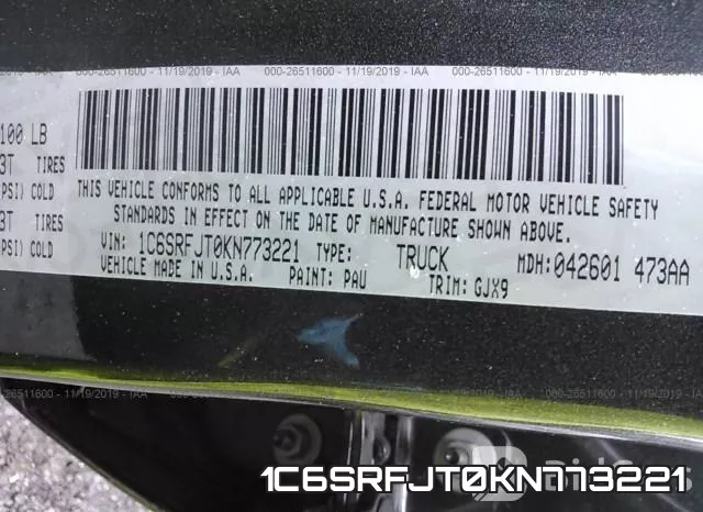 1C6SRFJT0KN773221 фото 10