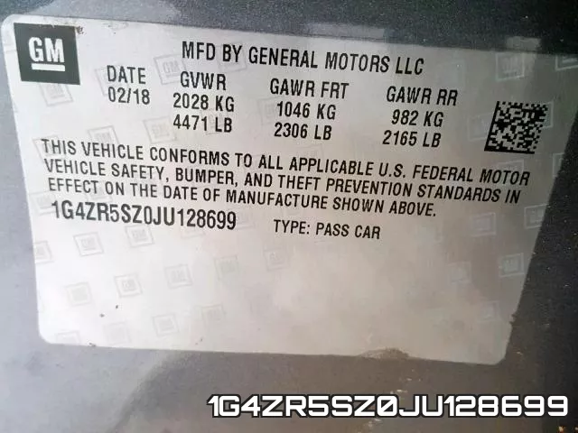 1G4ZR5SZ0JU128699 фото 2