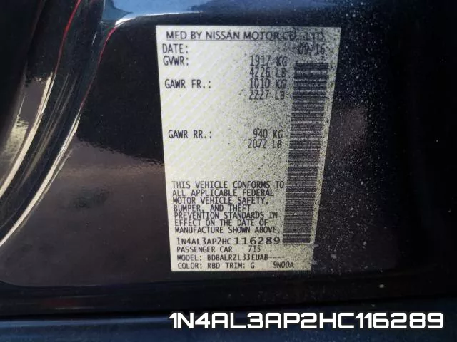 1N4AL3AP2HC116289 фото 2