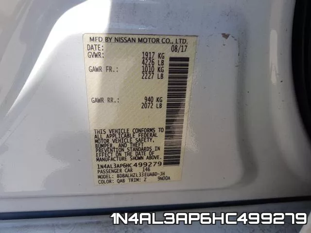 1N4AL3AP6HC499279 фото 2
