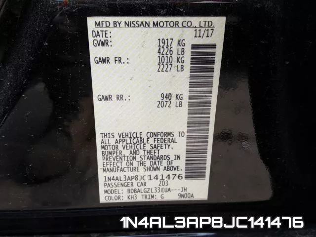 1N4AL3AP8JC141476 фото 2