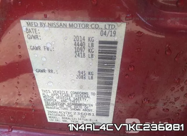 1N4AL4CV7KC236081 фото 10
