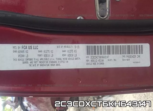 2C3CDXCT6KH643147 фото 10