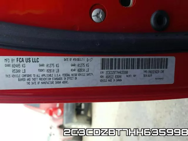 2C3CDZBT7HH635998 фото 2