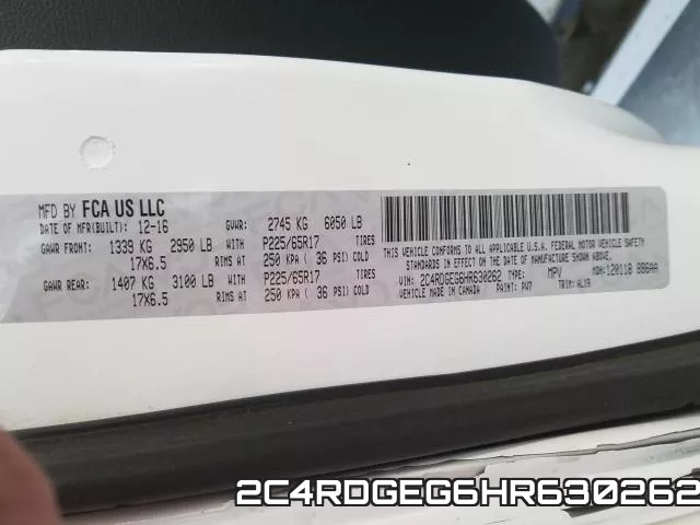 2C4RDGEG6HR630262 фото 2