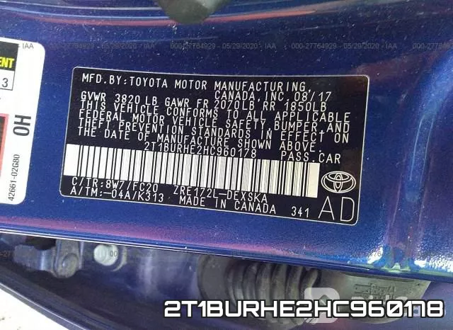 2T1BURHE2HC960178 фото 10