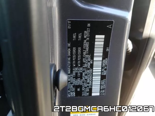 2T2BGMCA6HC012067 фото 2