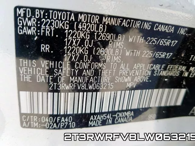 2T3RWRFV8LW063215 фото 2