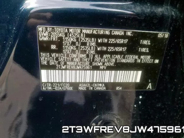 2T3WFREV8JW475961 фото 2