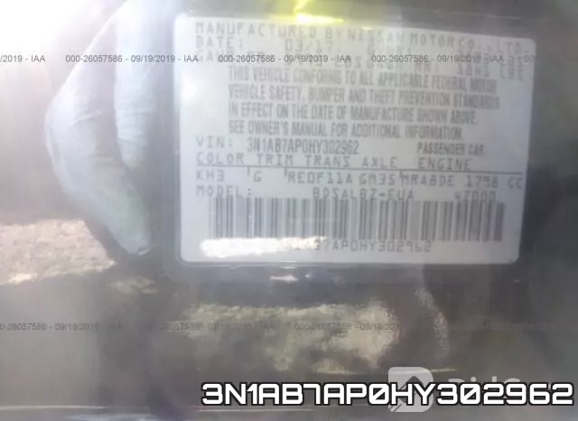 3N1AB7AP0HY302962 фото 10