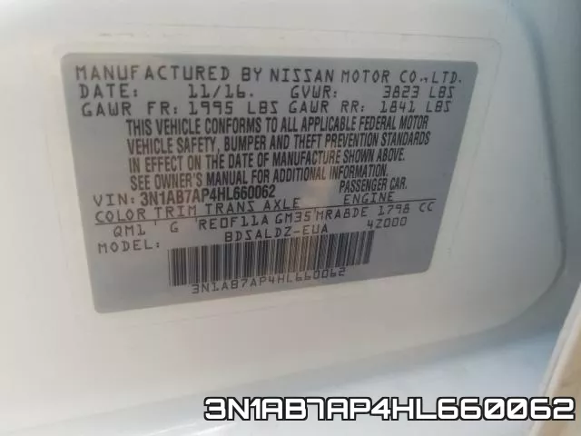 3N1AB7AP4HL660062 фото 2