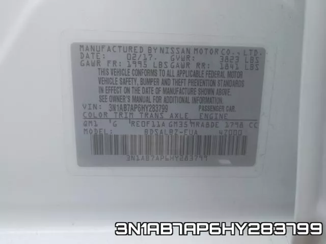 3N1AB7AP6HY283799 фото 2