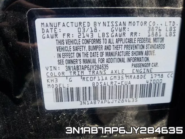 3N1AB7AP6JY284635 фото 2