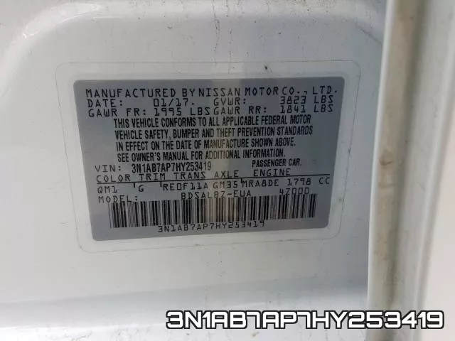3N1AB7AP7HY253419 фото 2