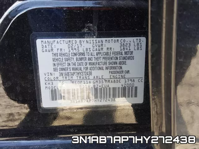 3N1AB7AP7HY272438 фото 2