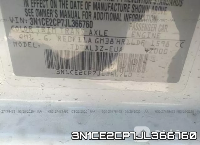 3N1CE2CP7JL366760 фото 10