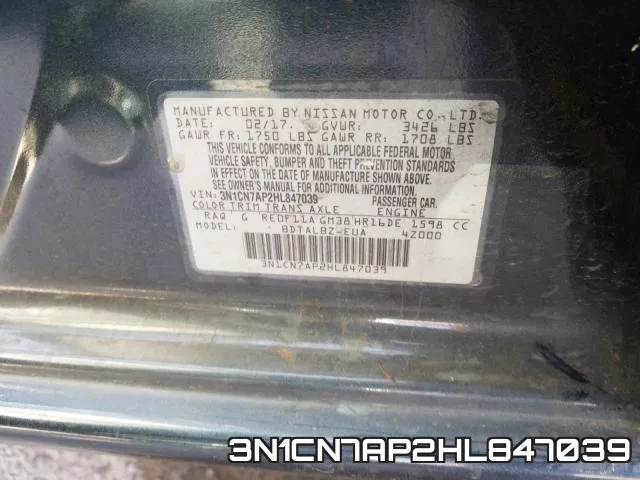 3N1CN7AP2HL847039 фото 2