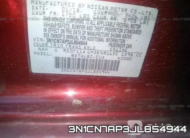 3N1CN7AP3JL854944 фото 10