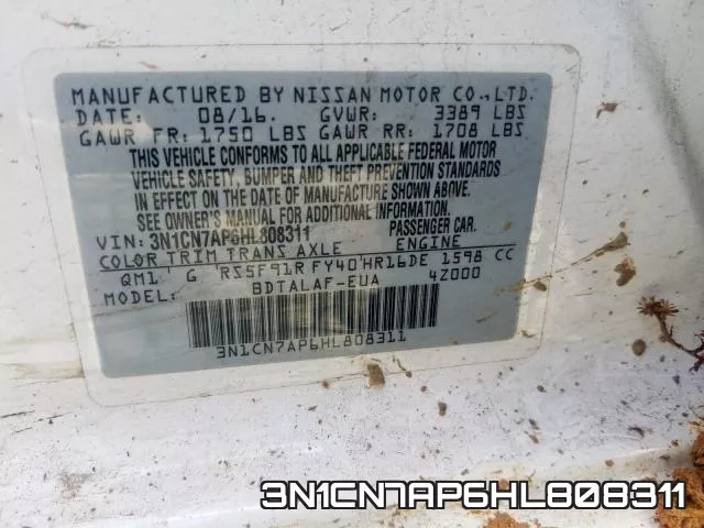 3N1CN7AP6HL808311 фото 2