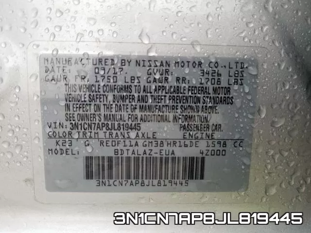 3N1CN7AP8JL819445 фото 2
