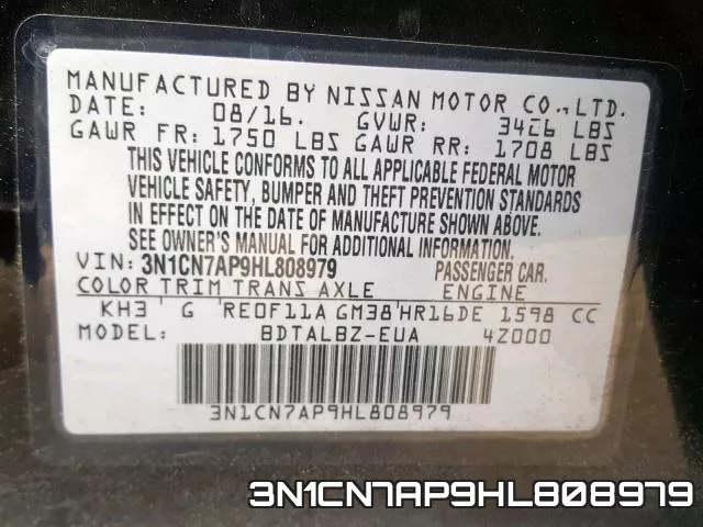 3N1CN7AP9HL808979 фото 2
