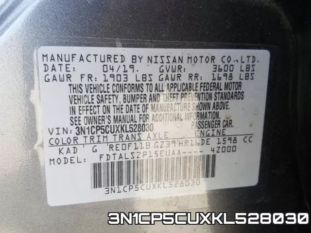 3N1CP5CUXKL528030 фото 2