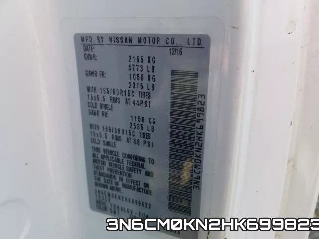 3N6CM0KN2HK699823 фото 2