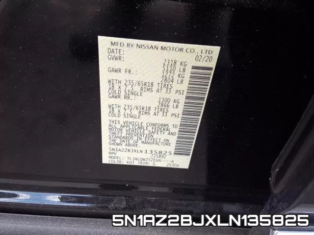 5N1AZ2BJXLN135825 фото 2