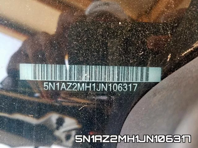 5N1AZ2MH1JN106317 фото 2