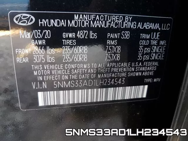 5NMS33AD1LH234543 фото 2