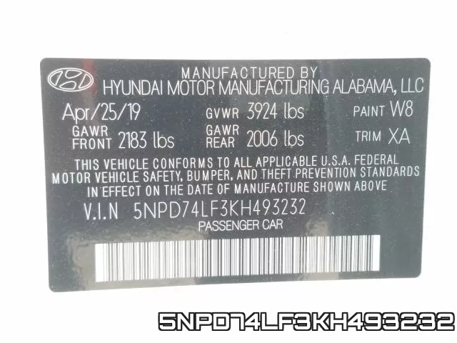 5NPD74LF3KH493232 фото 2