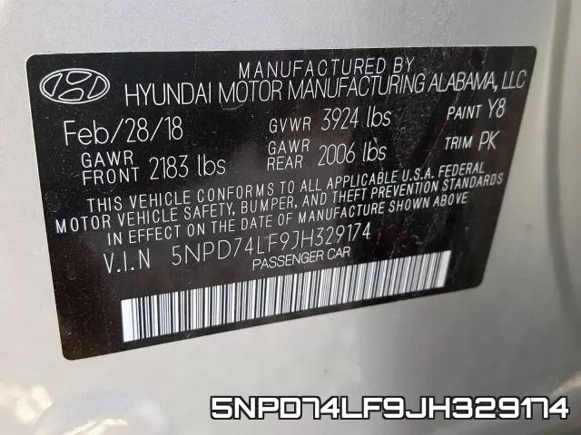 5NPD74LF9JH329174 фото 2