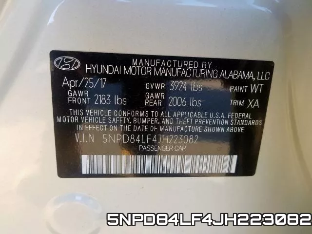 5NPD84LF4JH223082 фото 2