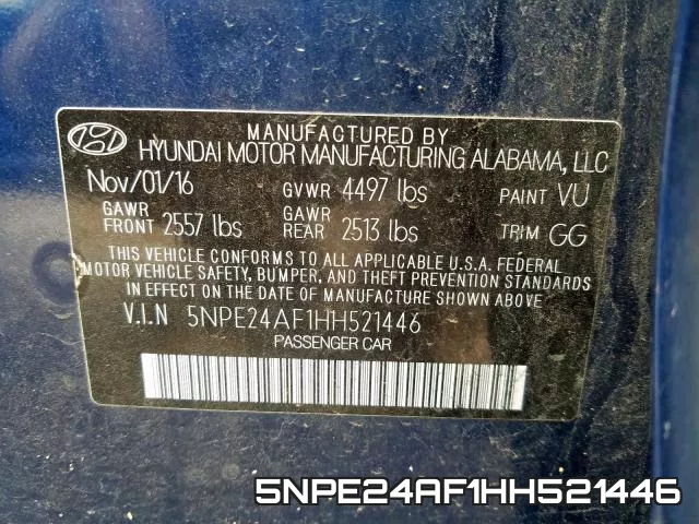5NPE24AF1HH521446 фото 2