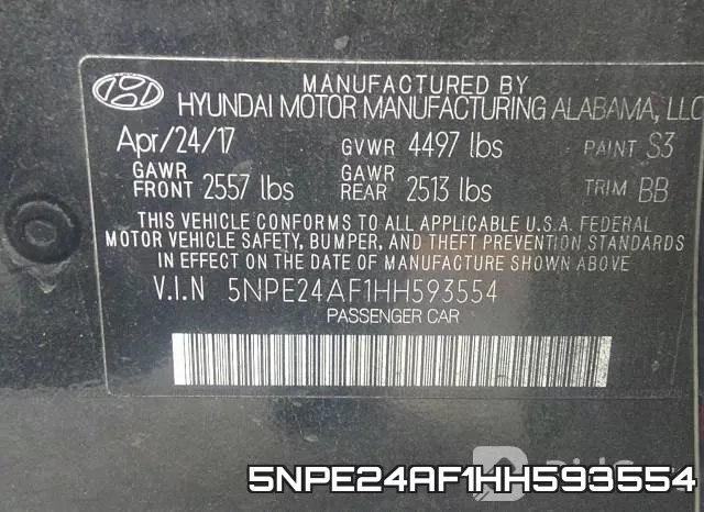5NPE24AF1HH593554 фото 10