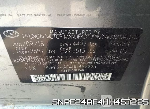 5NPE24AF4HH457225 фото 10