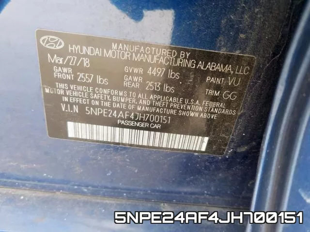 5NPE24AF4JH700151 фото 2